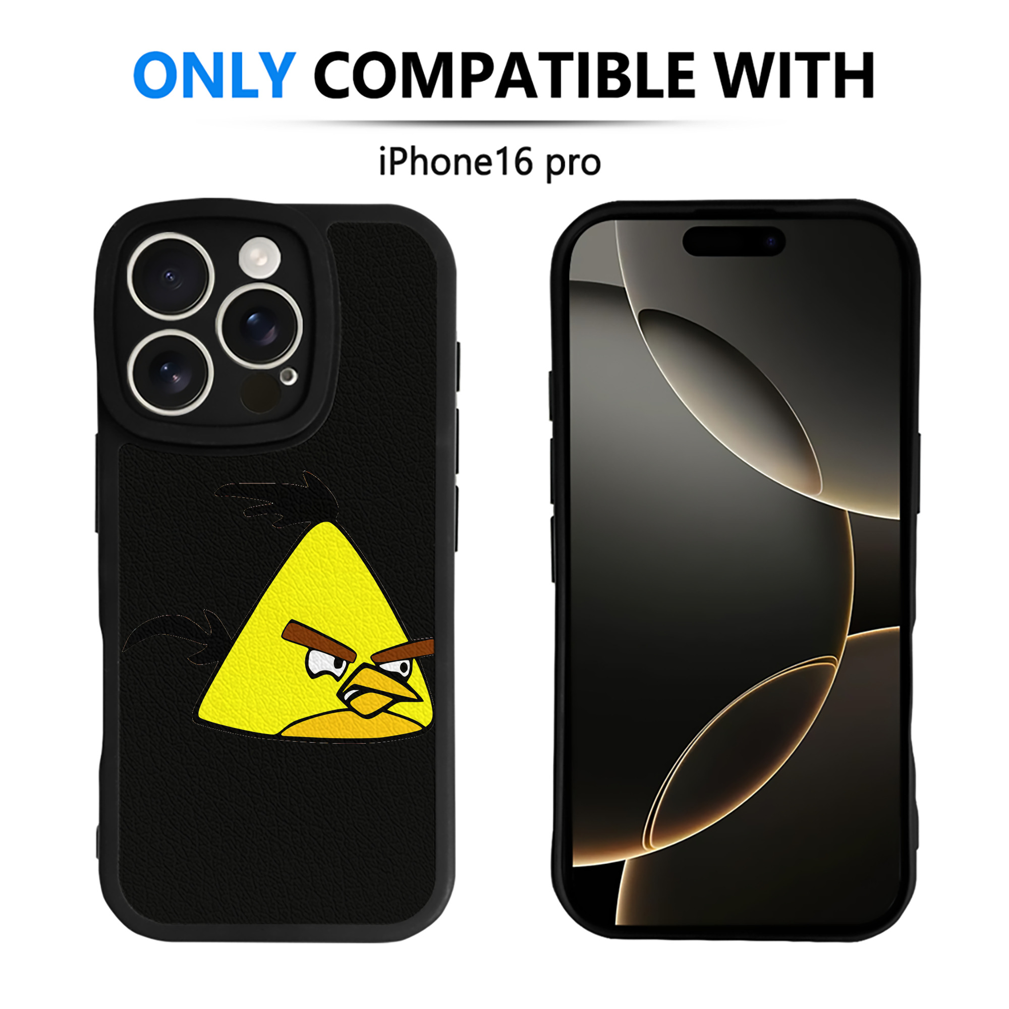 （画像用） Angry Birds アングリーバード 【iPhone 16シリーズ対応】シリコンスマホケース（レザー調） 材質：シリコン